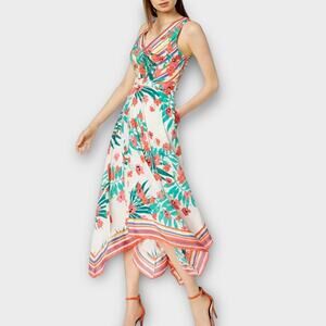 NWT Vince Camuto sleeveless floral midi dress size 16